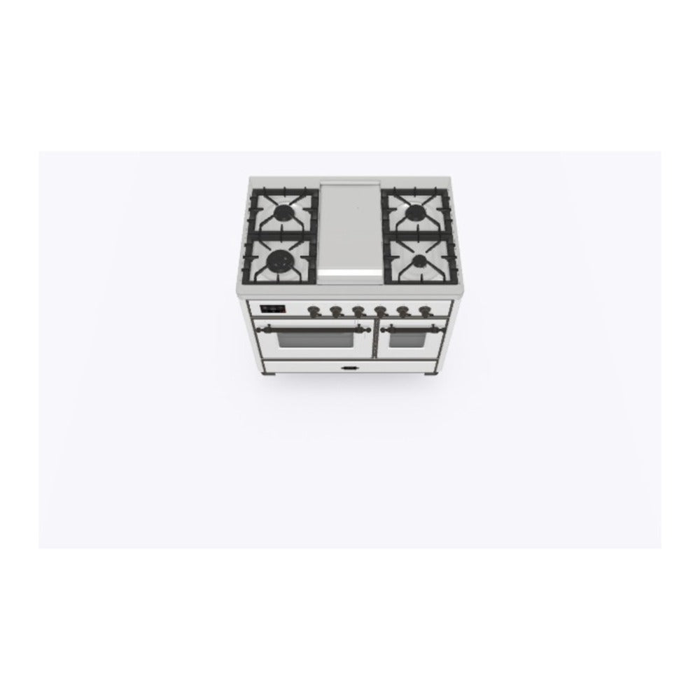 ILVE Majestic II 40 inch Triple Glass Door Natural Gas Dual Fuel Range Burnished RAL