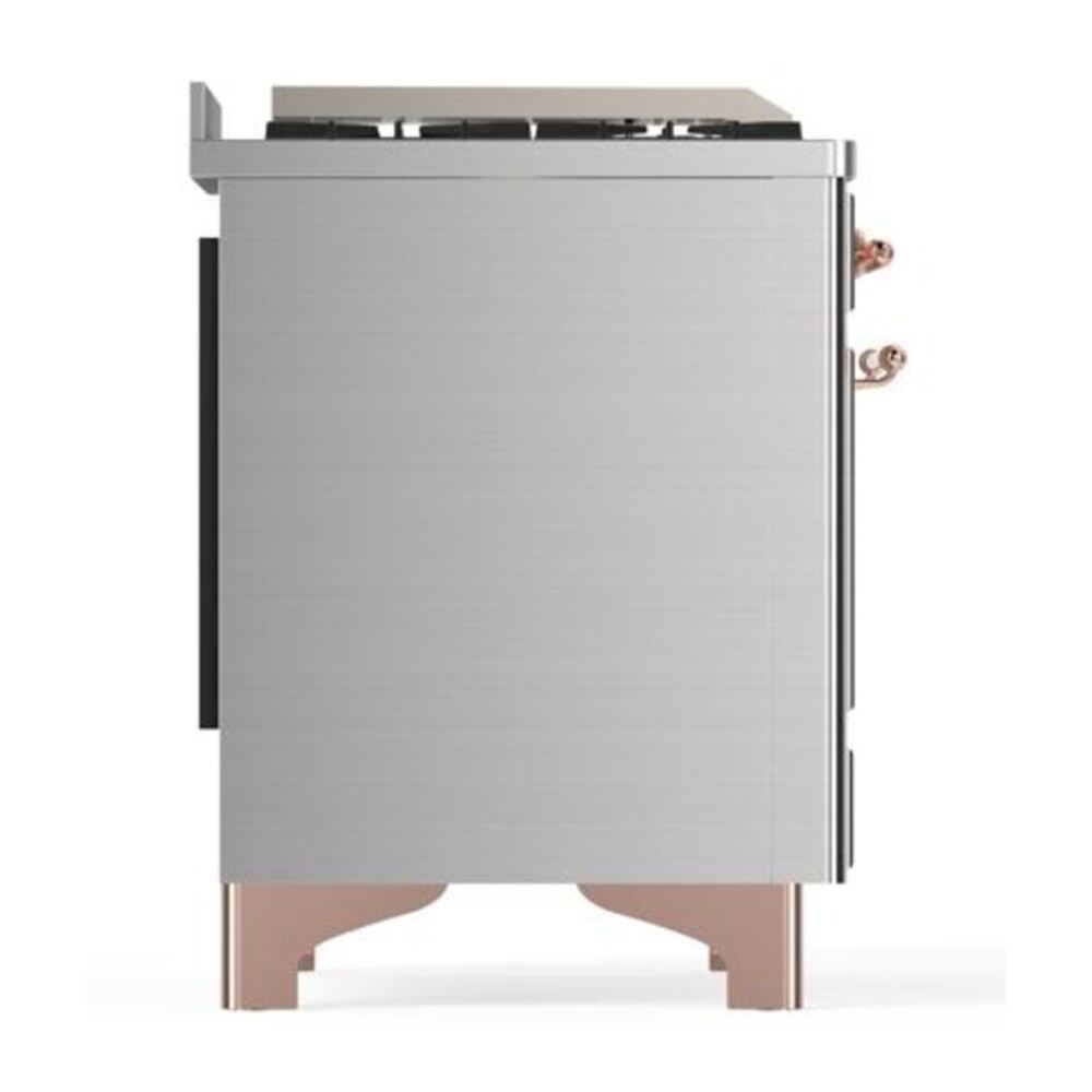 ILVE Majestic II 40 inch Triple Glass Door Natural Gas Dual Fuel Range Copper Stainless Steel