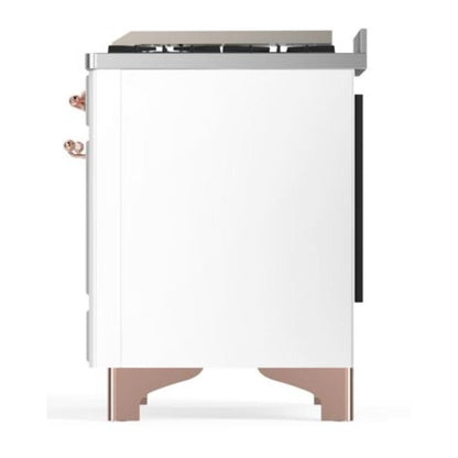 ILVE Majestic II 40 inch Triple Glass Door Natural Gas Dual Fuel Range Copper White