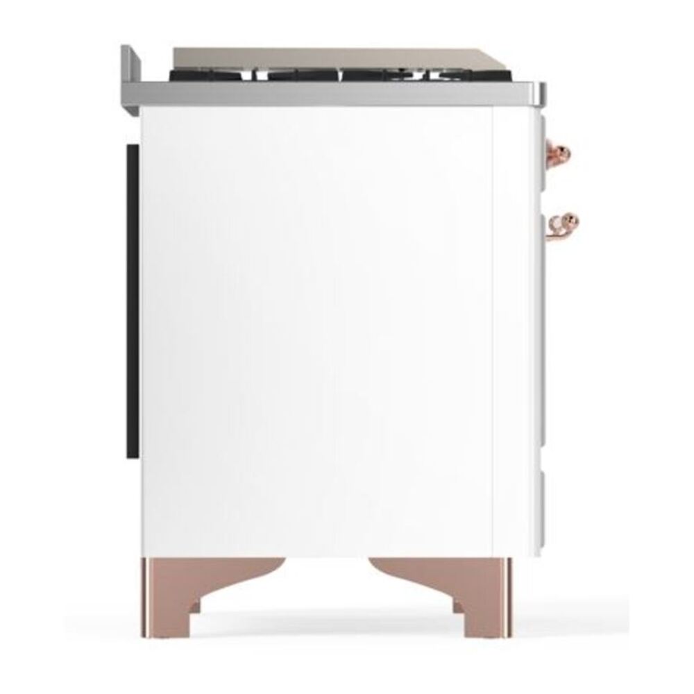 ILVE Majestic II 40 inch Triple Glass Door Natural Gas Dual Fuel Range Copper White