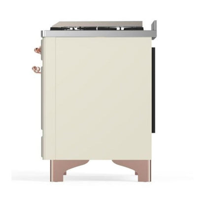 ILVE Majestic II 40 inch Solid Door Natural Gas Dual Fuel Range Copper Antique White