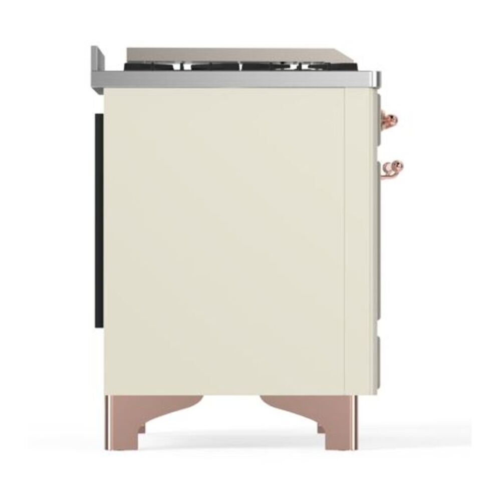 ILVE Majestic II 40 inch Solid Door Natural Gas Dual Fuel Range Copper Antique White