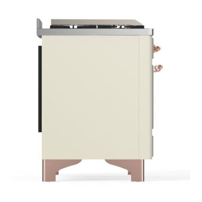 ILVE Majestic II 40 inch Solid Door Natural Gas Dual Fuel Range Copper Antique White