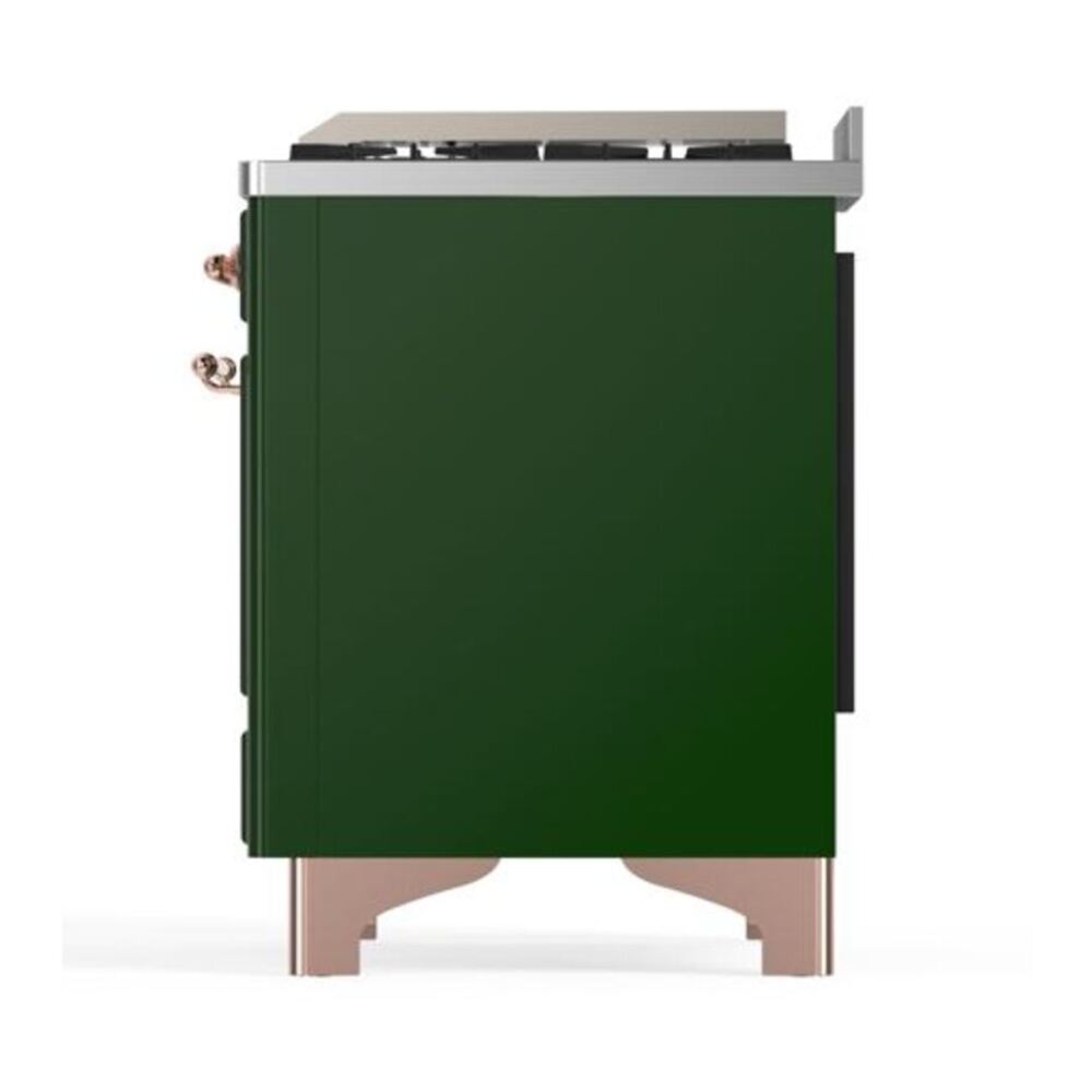 ILVE Majestic II 40 inch Solid Door Natural Gas Dual Fuel Range Copper Emerald Green