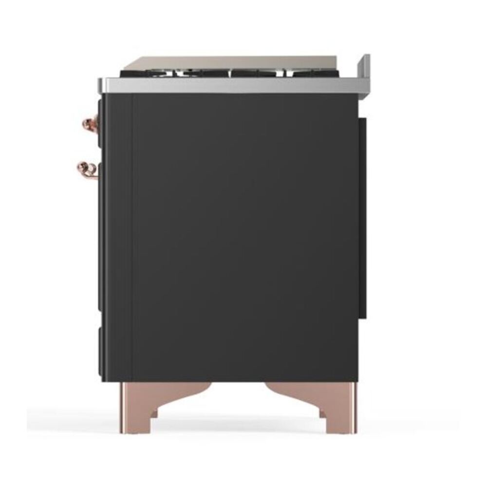ILVE Majestic II 40 inch Solid Door Natural Gas Dual Fuel Range Copper Graphite Matte
