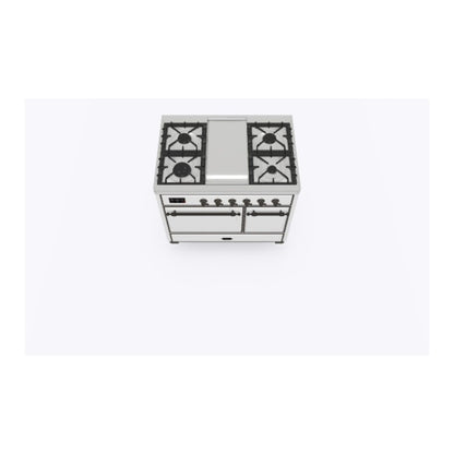ILVE Majestic II 40" RAL Dual Fuel Range with 6 Burners and Griddle Solid Door Liquid Propane