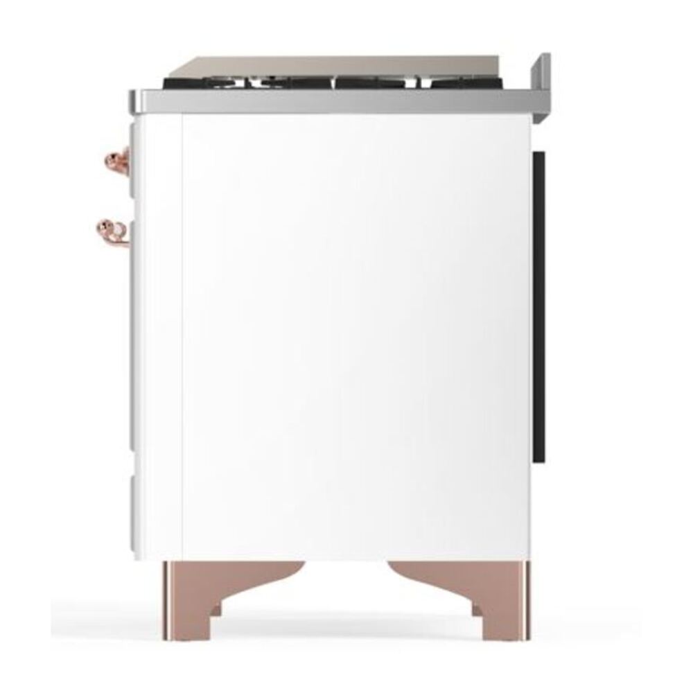 ILVE Majestic II 40 inch Solid Door Natural Gas Dual Fuel Range Copper White