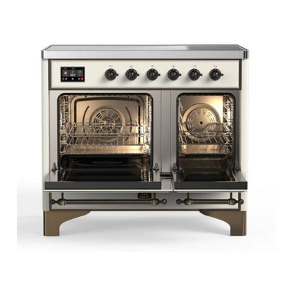 ILVE Majestic II 40 inch Triple Glass Door Induction Range Burnished Antique White