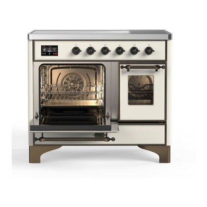 ILVE Majestic II 40 inch Triple Glass Door Induction Range Burnished Antique White