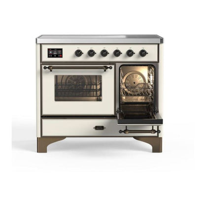 ILVE Majestic II 40 inch Triple Glass Door Induction Range Burnished Antique White