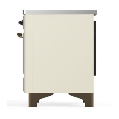 ILVE Majestic II 40 inch Triple Glass Door Induction Range Burnished Antique White