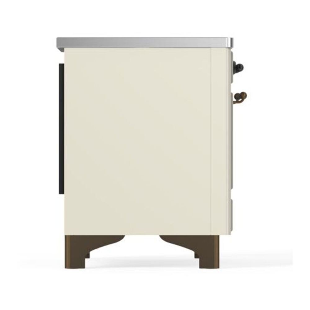ILVE Majestic II 40 inch Triple Glass Door Induction Range Burnished Antique White
