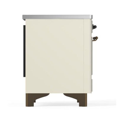 ILVE Majestic II 40 inch Triple Glass Door Induction Range Burnished Antique White