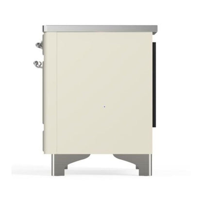 ILVE Majestic II 40 inch Triple Glass Door Induction Range Chrome Antique White