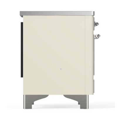 ILVE Majestic II 40 inch Triple Glass Door Induction Range Chrome Antique White