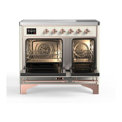 ILVE Majestic II 40 inch Triple Glass Door Induction Range Copper Antique White