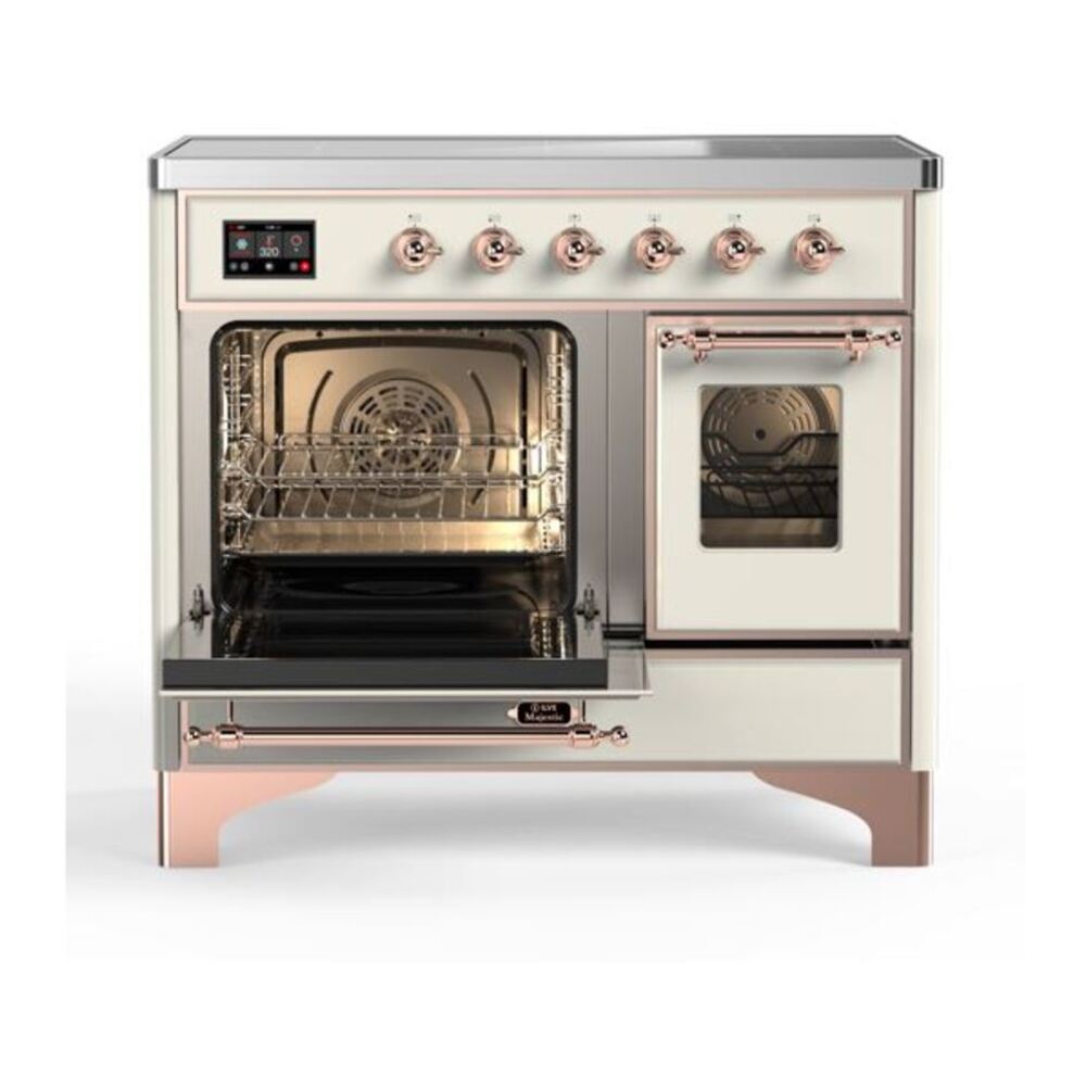 ILVE Majestic II 40 inch Triple Glass Door Induction Range Copper Antique White