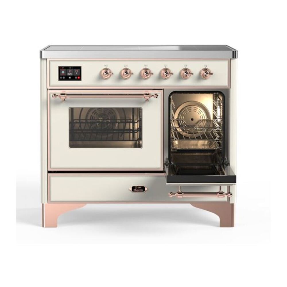 ILVE Majestic II 40 inch Triple Glass Door Induction Range Copper Antique White