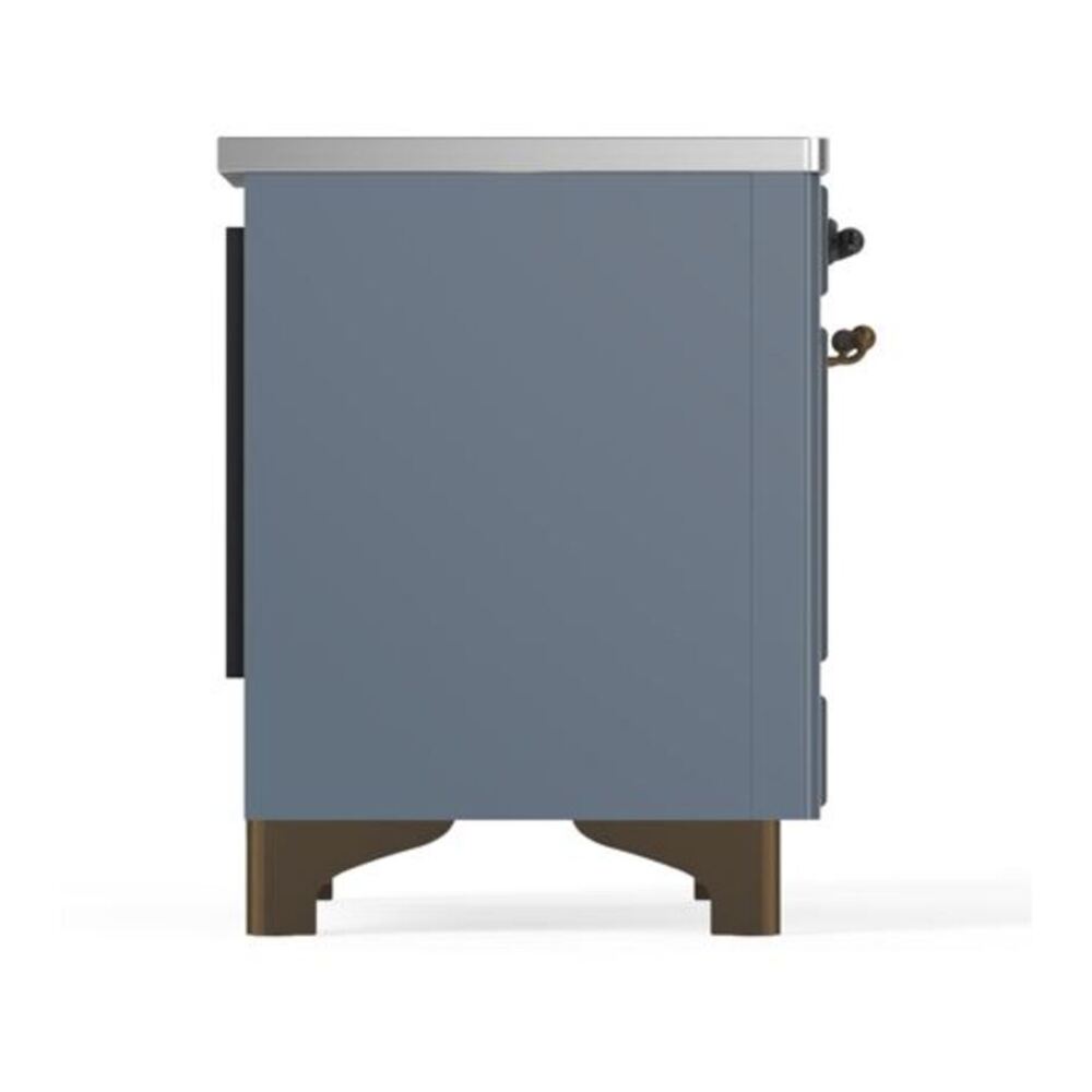 ILVE Majestic II 40 inch Triple Glass Door Induction Range Burnished Blue Grey