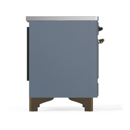 ILVE Majestic II 40 inch Triple Glass Door Induction Range Burnished Blue Grey