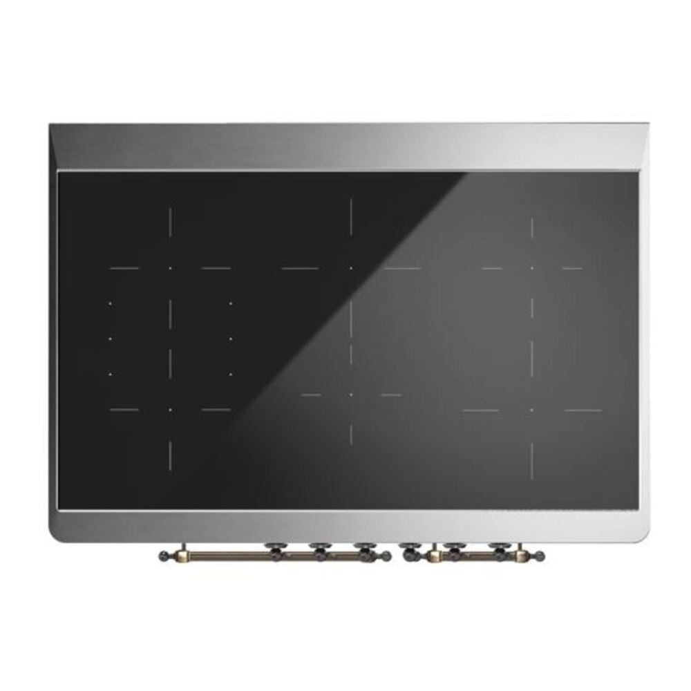 ILVE Majestic II 40 inch Triple Glass Door Induction Range Burnished Blue Grey