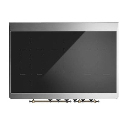 ILVE Majestic II 40 inch Triple Glass Door Induction Range Burnished Blue Grey