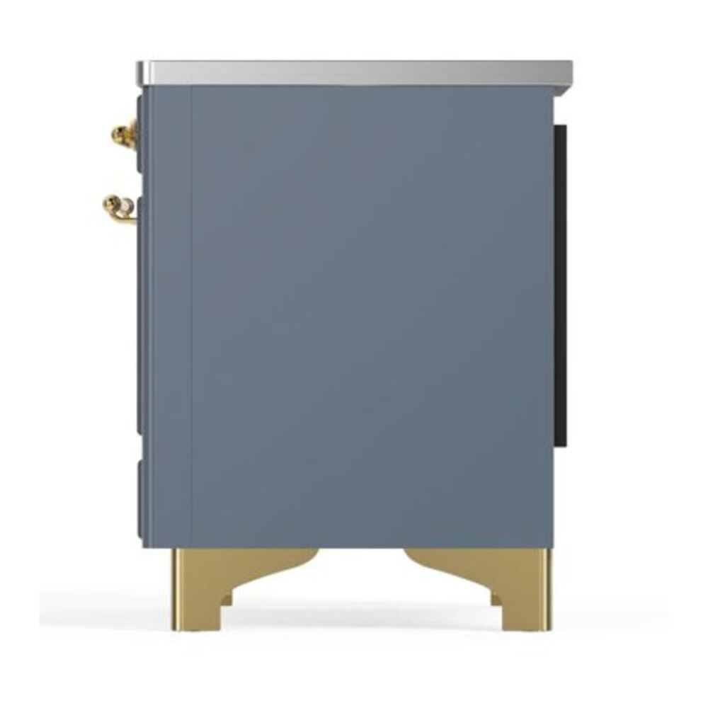 ILVE Majestic II 40 inch Triple Glass Door Induction Range Brass Blue Grey