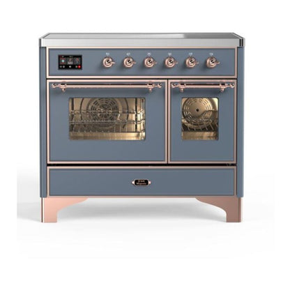 ILVE Majestic II 40 inch Triple Glass Door Induction Range Copper Blue Grey