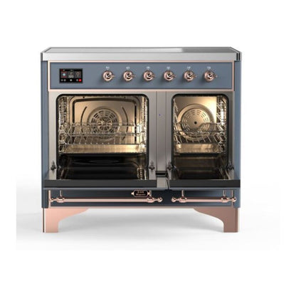 ILVE Majestic II 40 inch Triple Glass Door Induction Range Copper Blue Grey