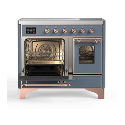 ILVE Majestic II 40 inch Triple Glass Door Induction Range Copper Blue Grey
