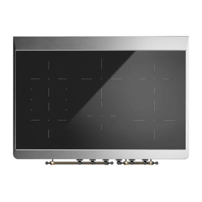 ILVE Majestic II 40 inch Triple Glass Door Induction Range Burnished Glossy Black
