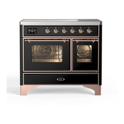 ILVE Majestic II 40 inch Triple Glass Door Induction Range Copper Glossy Black