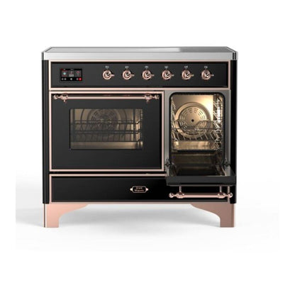ILVE Majestic II 40 inch Triple Glass Door Induction Range Copper Glossy Black