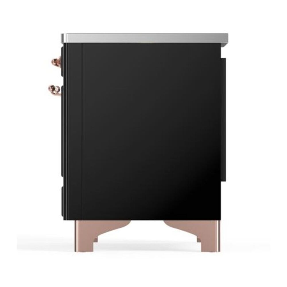 ILVE Majestic II 40 inch Triple Glass Door Induction Range Copper Glossy Black