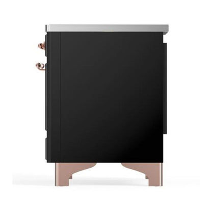 ILVE Majestic II 40 inch Triple Glass Door Induction Range Copper Glossy Black
