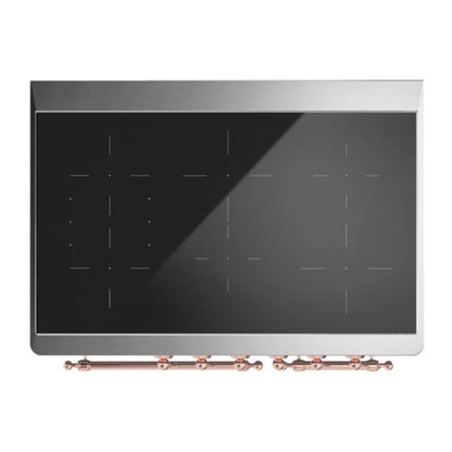 ILVE Majestic II 40 inch Triple Glass Door Induction Range Copper Glossy Black