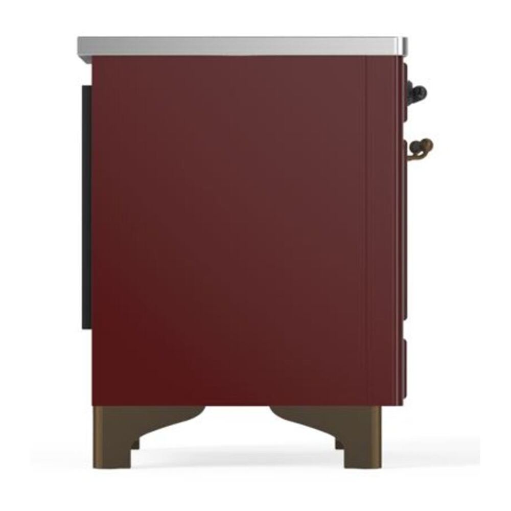 ILVE Majestic II 40 inch Triple Glass Door Induction Range Burnished Burgundy