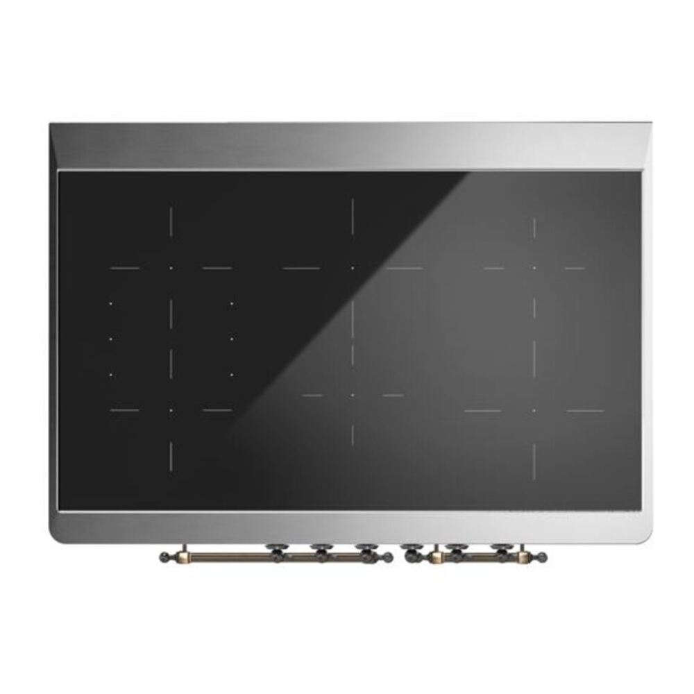 ILVE Majestic II 40 inch Triple Glass Door Induction Range Burnished Burgundy