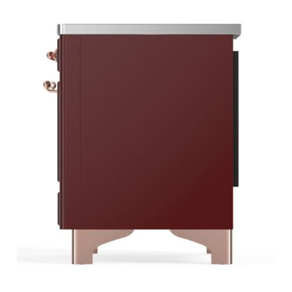 ILVE Majestic II 40 inch Triple Glass Door Induction Range Copper Burgundy