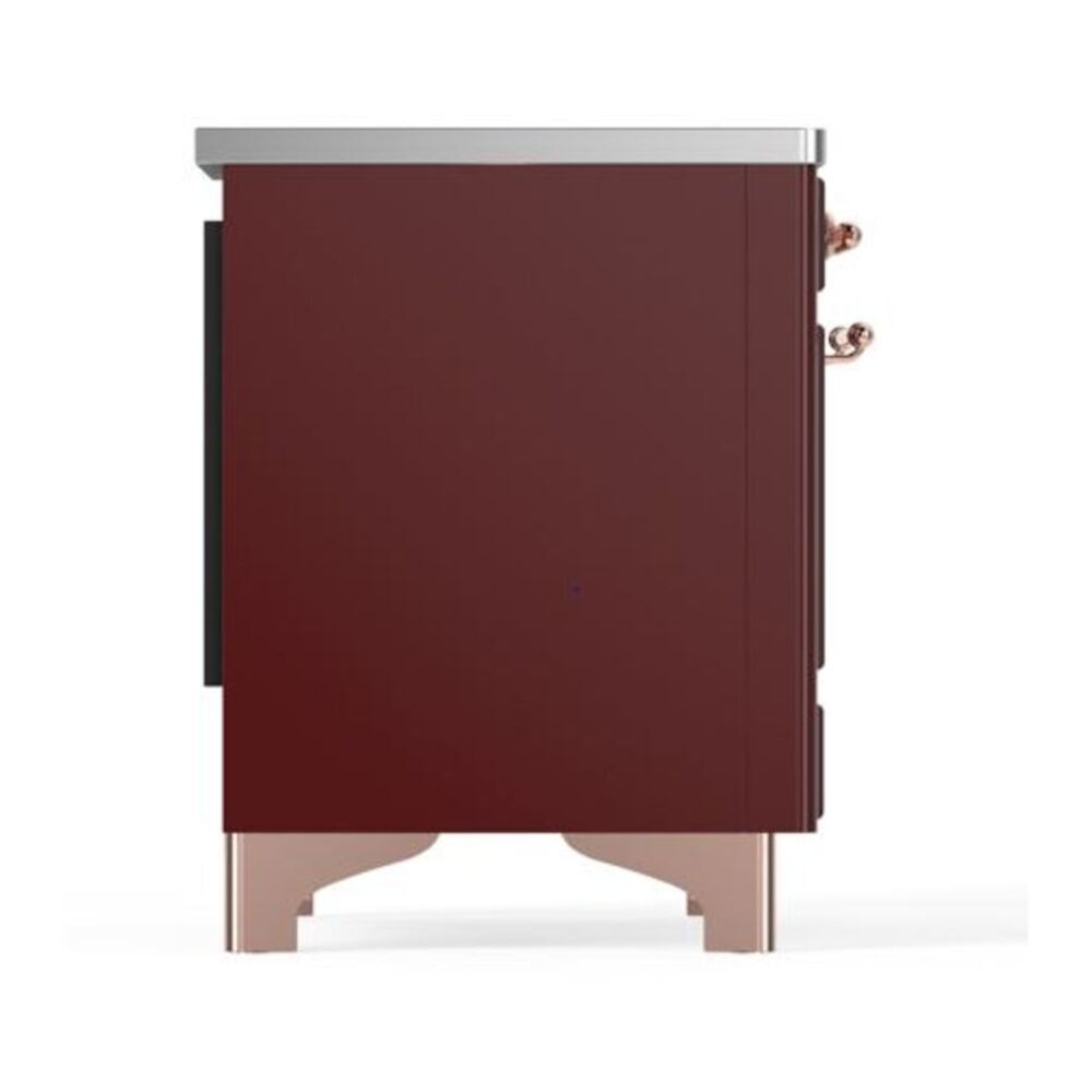 ILVE Majestic II 40 inch Triple Glass Door Induction Range Copper Burgundy