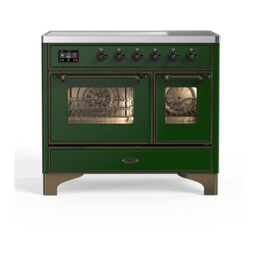 ILVE Majestic II 40" Emerald Green Induction Range with 6 Elements Triple Glass Door