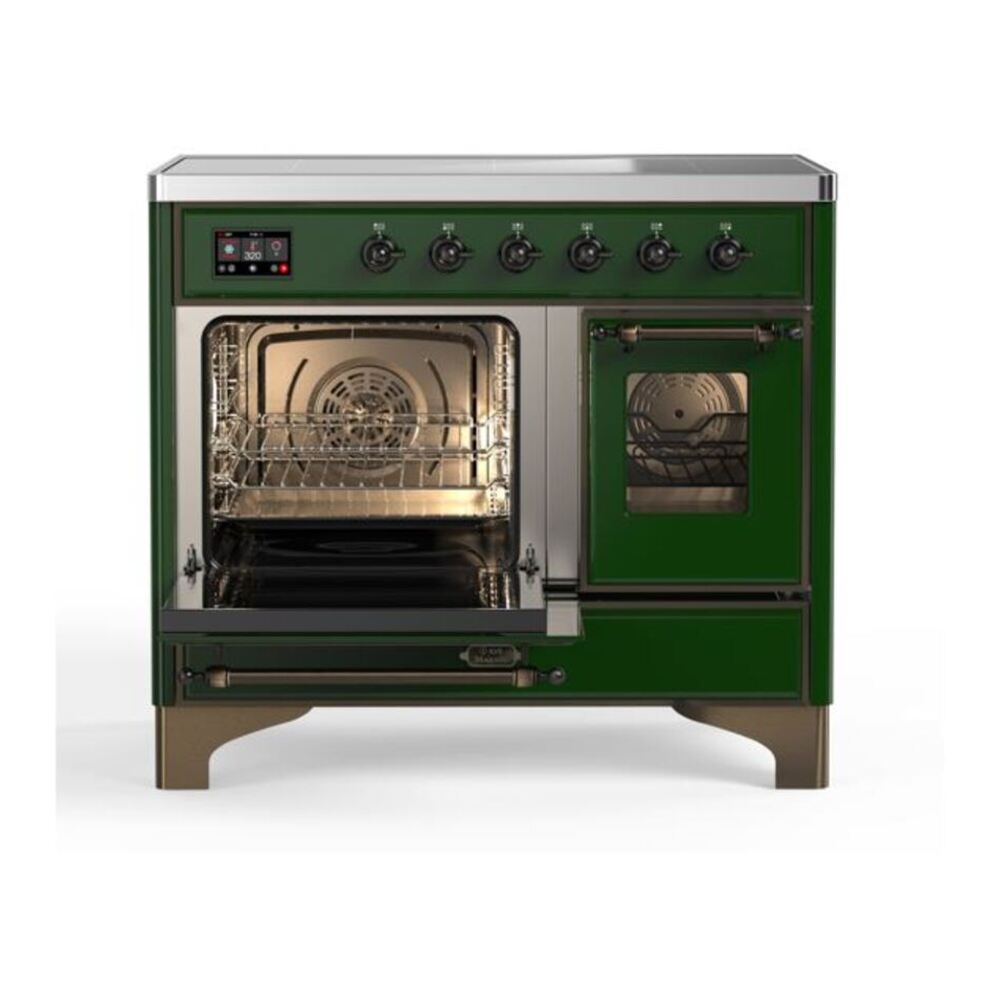 ILVE Majestic II 40 inch Triple Glass Door Induction Range Burnished Emerald Green