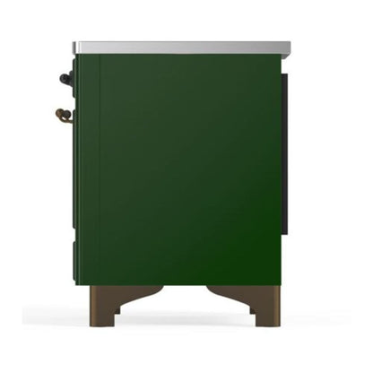 ILVE Majestic II 40 inch Triple Glass Door Induction Range Burnished Emerald Green