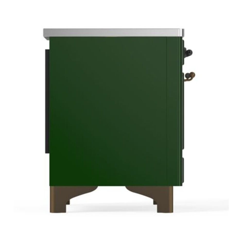 ILVE Majestic II 40 inch Triple Glass Door Induction Range Burnished Emerald Green