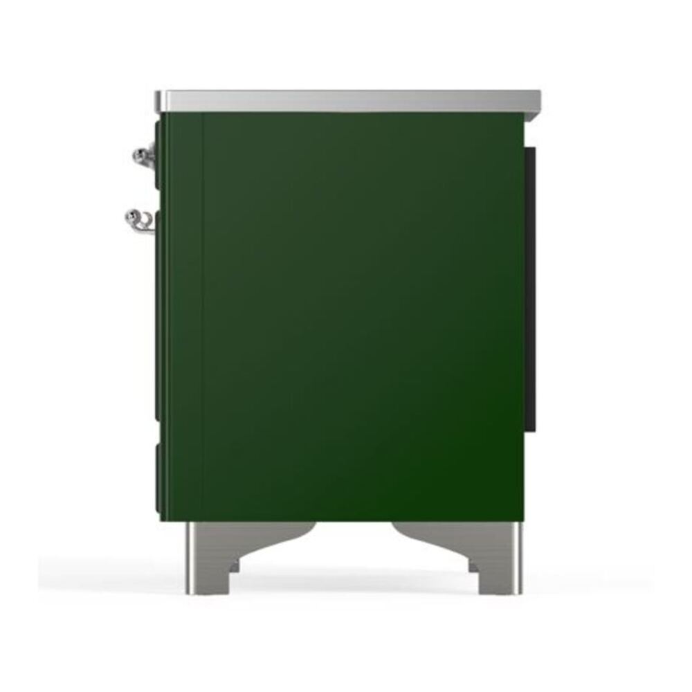ILVE Majestic II 40 inch Triple Glass Door Induction Range Chrome Emerald Green