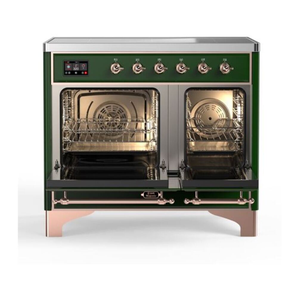 ILVE Majestic II 40 inch Triple Glass Door Induction Range Copper Emerald Green