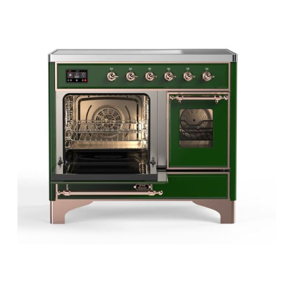 ILVE Majestic II 40 inch Triple Glass Door Induction Range Copper Emerald Green