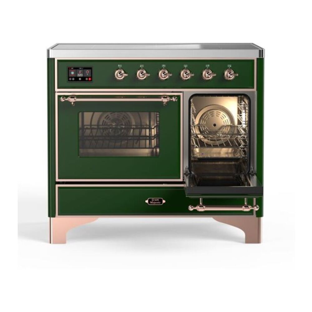 ILVE Majestic II 40 inch Triple Glass Door Induction Range Copper Emerald Green