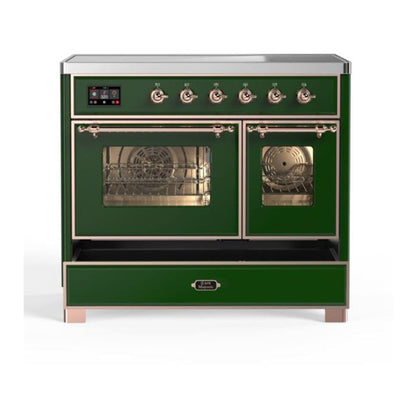 ILVE Majestic II 40 inch Triple Glass Door Induction Range Copper Emerald Green