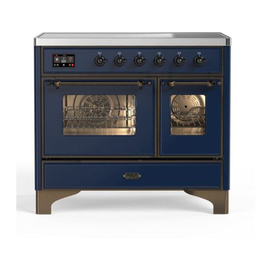 ILVE Majestic II 40" Midnight Blue Induction Range with 6 Elements Triple Glass Door